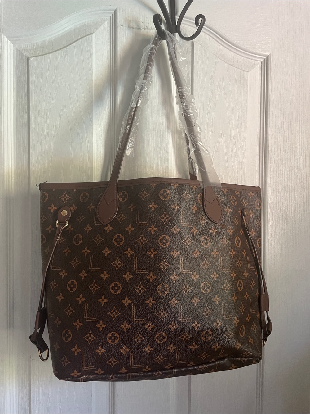 Brown Monogram Tote Shoulder Bag - Luxury Inspired
